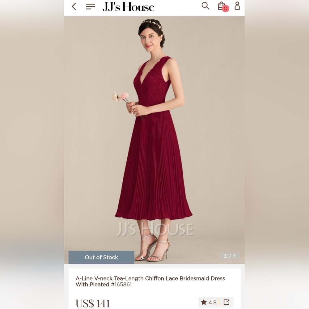 Burgundy dress